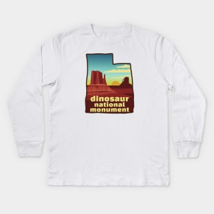 Dinosaur National Monument Utah Kids Long Sleeve T-Shirt